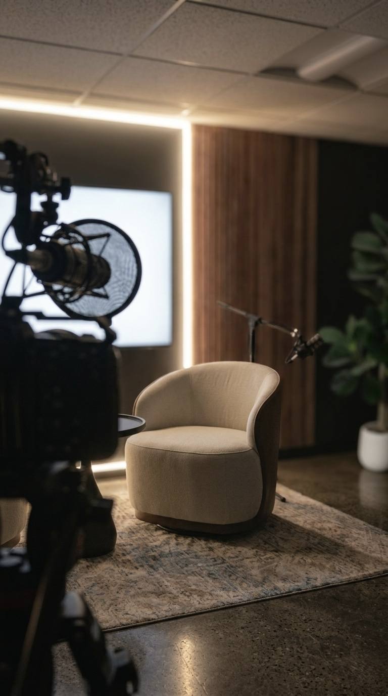 The wood-panel studio